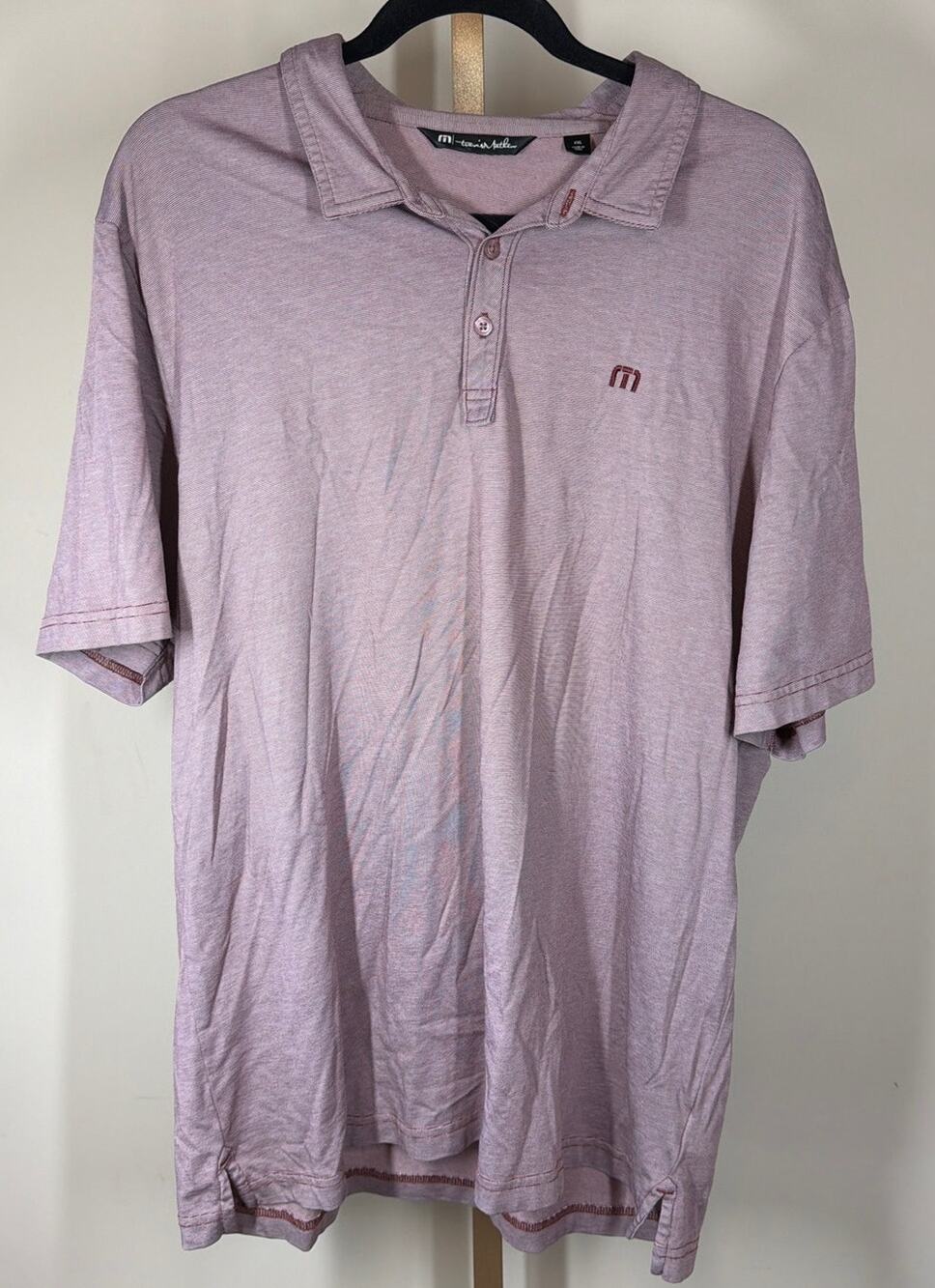 Travis Mathew Size XXL Burgundy Polo